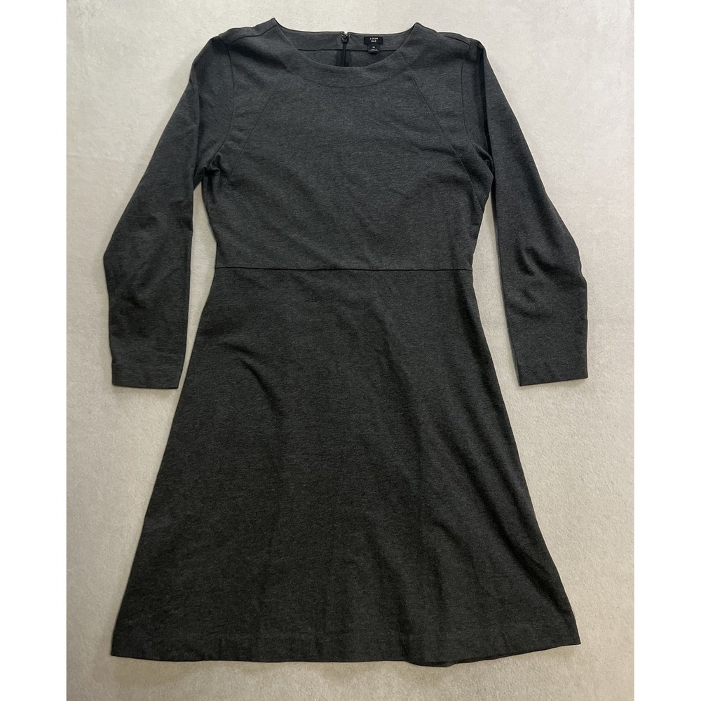 J.Crew 365 Flare Dress Women's Size Medium Gray Cotton